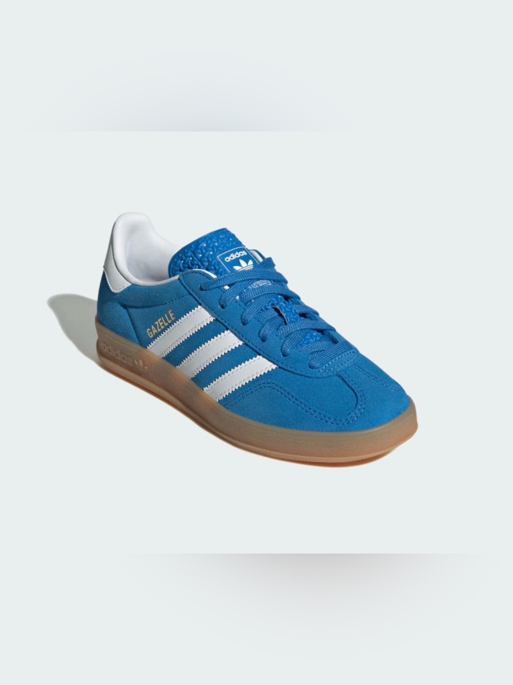 NWT adidas Gazelle Indoor JS3802 Blue Bird White Gum Sizes